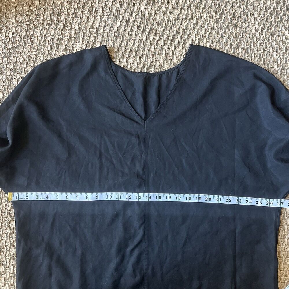 Hackwith Designs HDH Basics Black Dolman Sleeve Top Size Large Lagenlook *Flaw - Picture 5 of 7